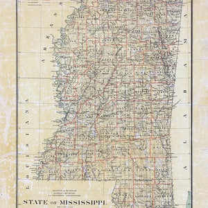 Carte du Mississippi, 1878
