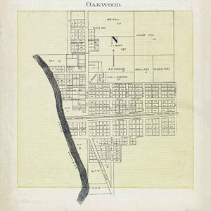 1905 Map of Oakwood Paulding County Ohio