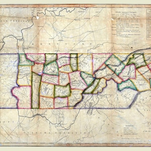 1818 Map of Tennessee