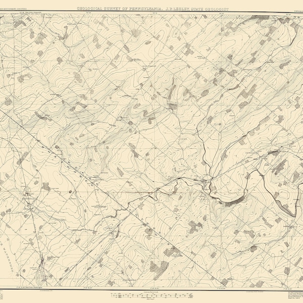 1881 Map of Hatfield Region Montgomery County Pennsylvania