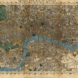 1860 Map of London England