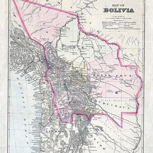 Mapa Boliwii z 1894 r.