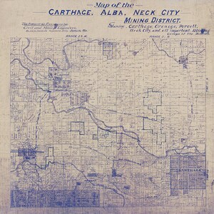 Carte des fermes de Carthage, Alabama