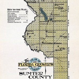 1914 Map of Sumter County Florida
