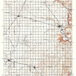 1897 Topo Map of Canton South Dakota