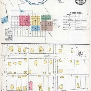 Carte Sanborn 1895 du comté de Clarion en Pennsylvanie