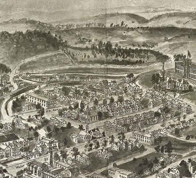 1911 Panoramic Map of Pocahontas Virginia Etsy