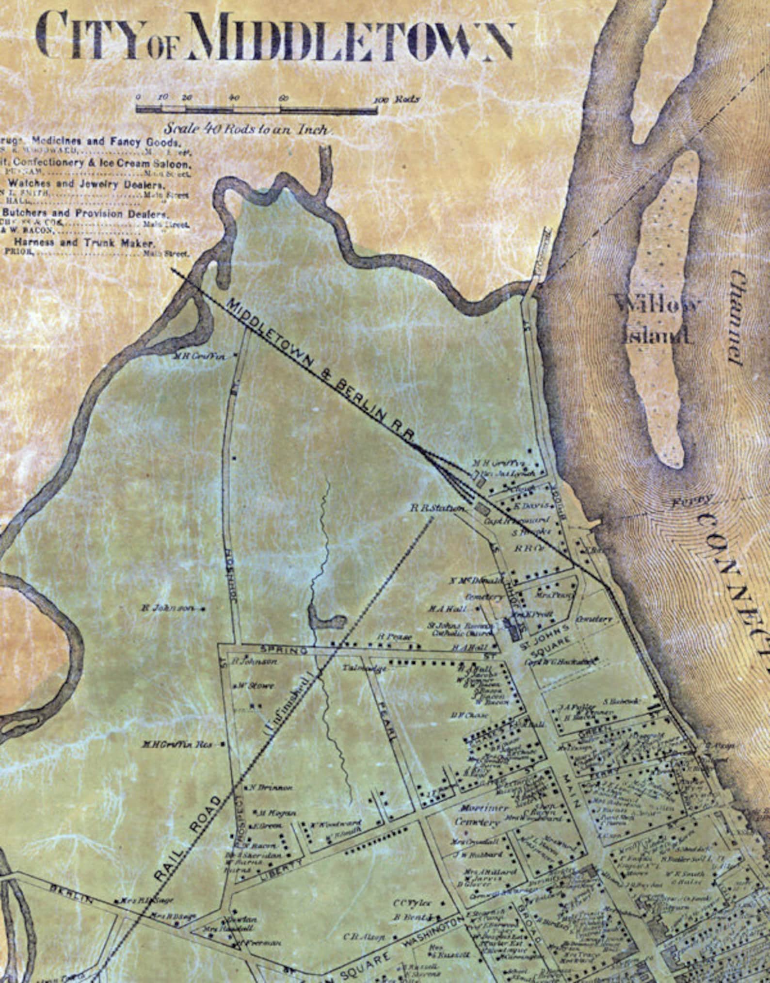 1859 Map of Middlesex County Connecticut Genealogy Etsy