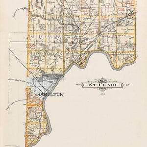 1914 Map of St Clair Township Butler County Ohio