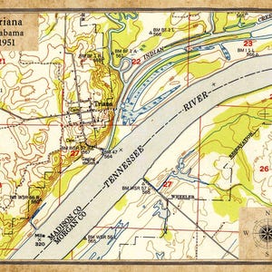 1951 Kaart van Triana Alabama
