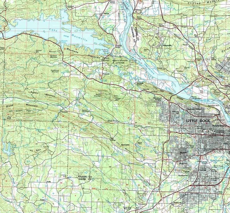 1985 Topo Map of Little Rock Arkansas - Etsy