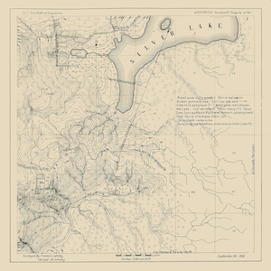 Kaart uit 1909 van Silver Lake Washington