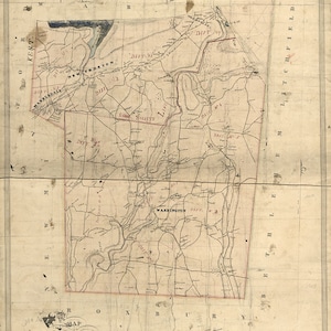 1853-Karte von Washington Litchfield County, Conneticut