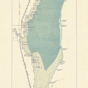 1914 Map of Lake Winnebago Wisconsin