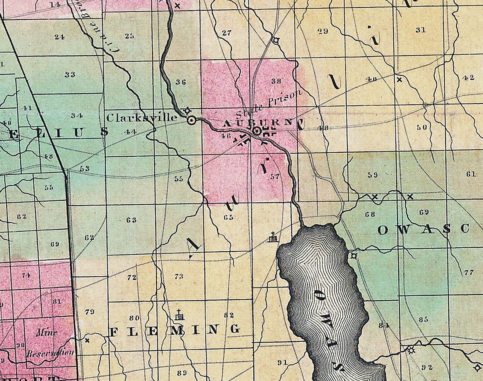 1829 Map of Cayuga County New York Etsy