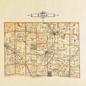 1914 Map of Union Township Butler County Ohio
