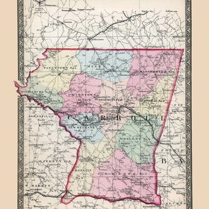 Carte 1866 du comté de Carroll, Maryland