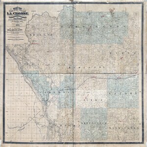 Carte du comté de La Crosse, Wisconsin, 1874