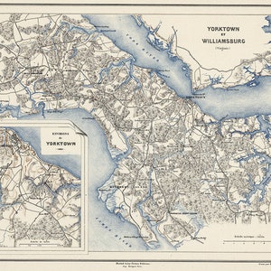 1875 Map of Williamsburg Virginia