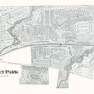 1875 Map of Ridley Park Delaware County Pennsylvania