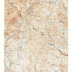 Carte topographique de la forêt nationale de Kirwin, Wyoming Shoshone, 1904