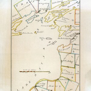 1816 Karte von East End der Lake Ontario Inseln