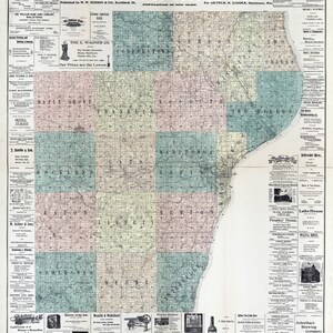 1902 Kaart van Manitowoc County, Wisconsin