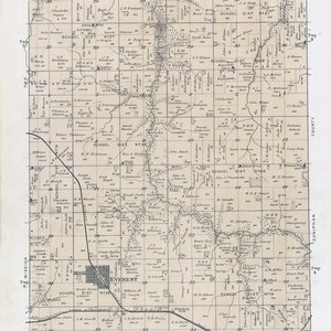 1887-Karte der Washington Township Brown County Kansas
