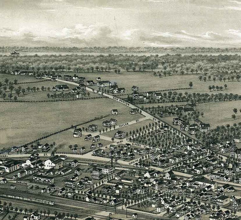 1885 Panoramic Map of Canastota New York Etsy