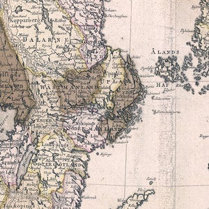 1797 Map of Sweden Etsy