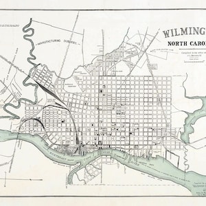 1918 Map of Wilmington North Carolina