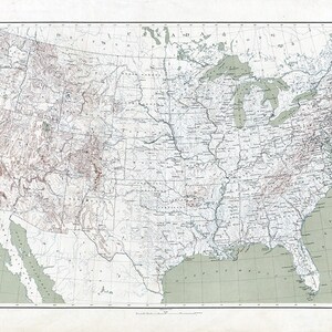 1890 Map of The United States