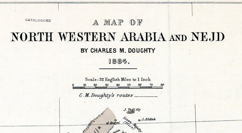 1884 Map of North Western Arabia - Etsy Canada