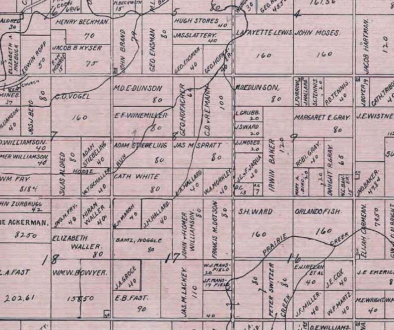 1905 Map of Latty Township Paulding County Ohio Etsy