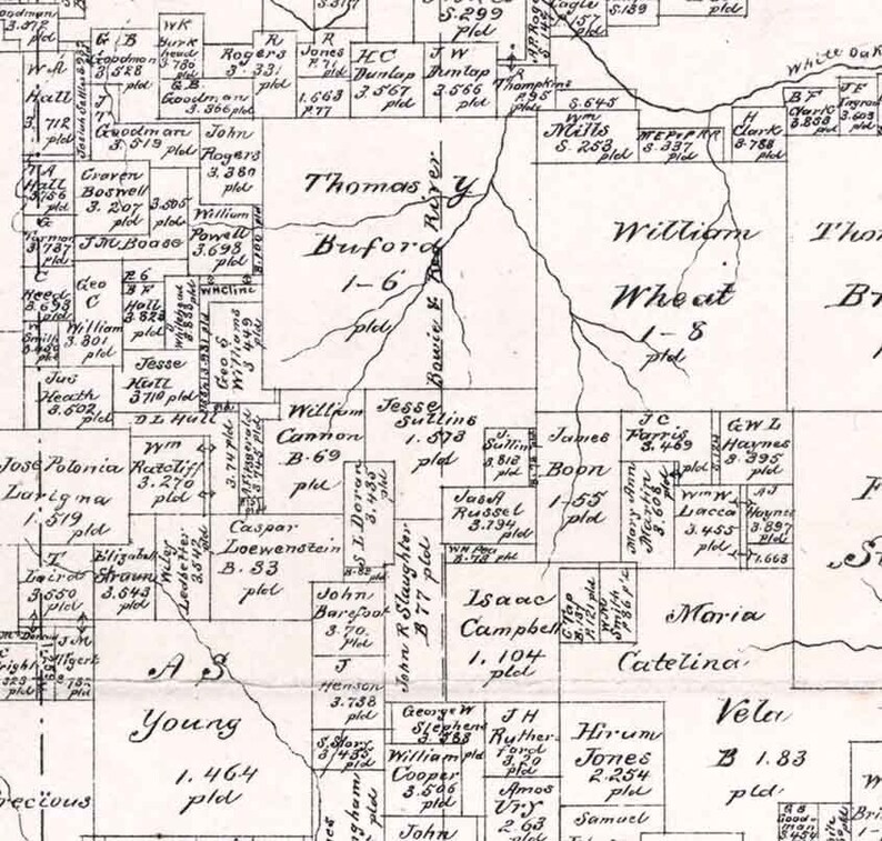 1880 Farm Line Map of Morris County Texas Etsy