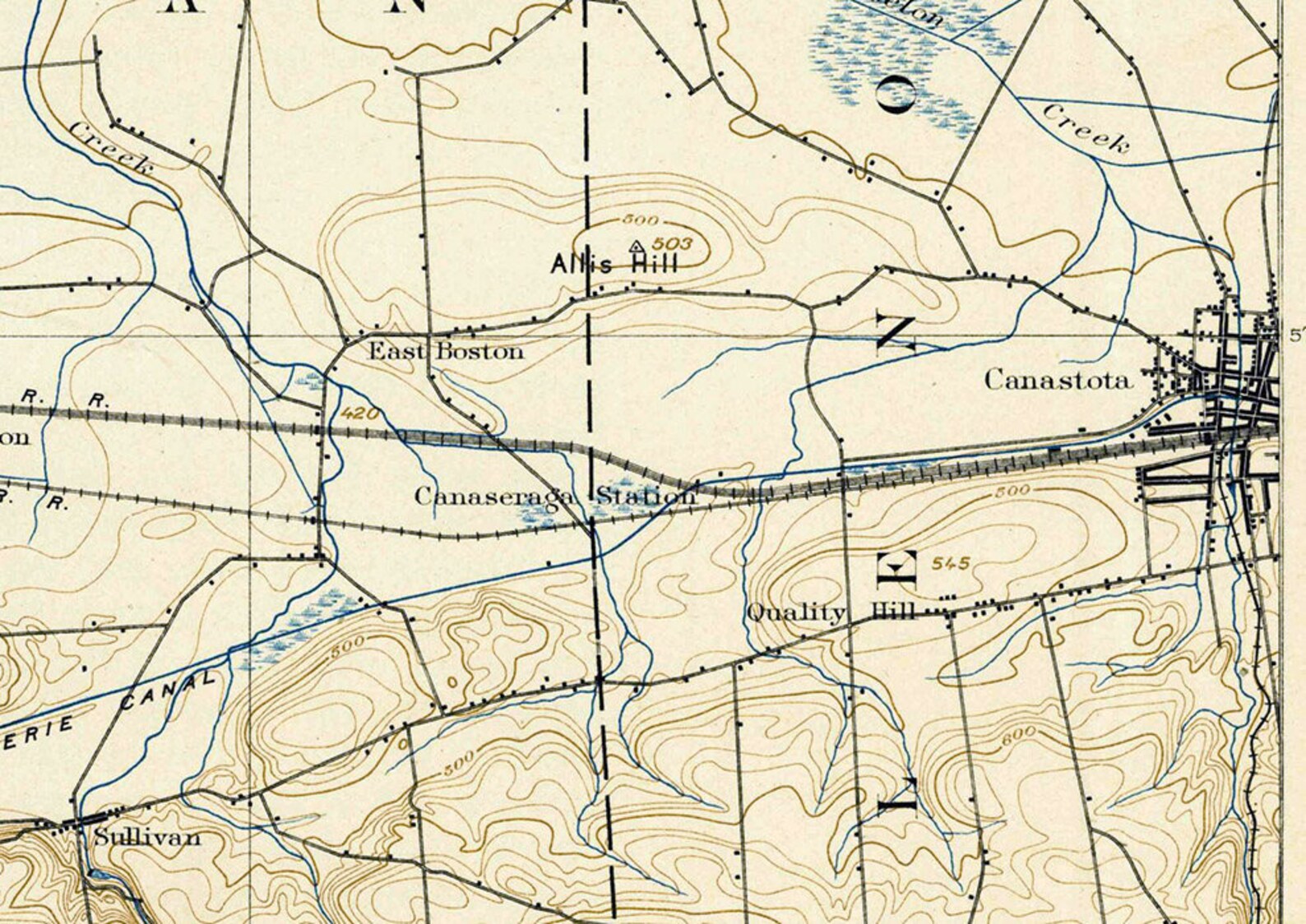1898 Topo Map of Chittenango New York Quadrangle Etsy UK