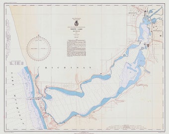 1938 Map of White Lake Michigan