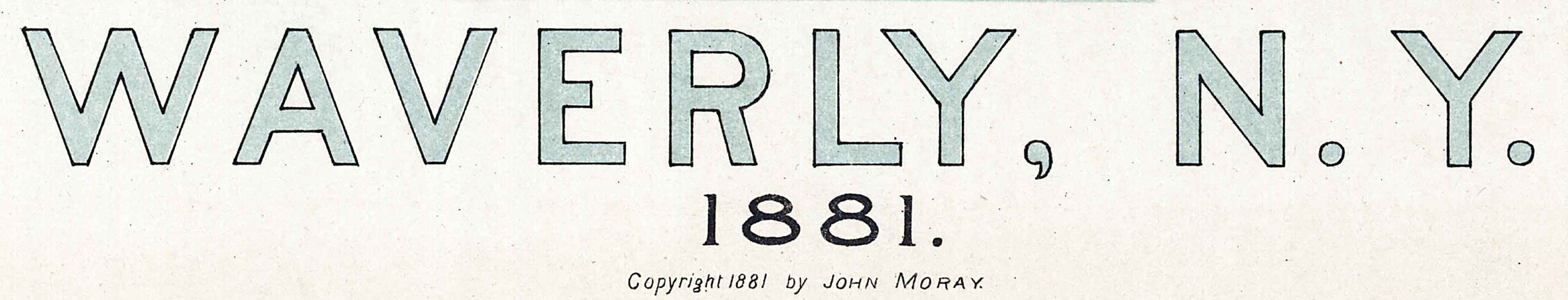 1881 Panoramic Map of Waverly New York Etsy