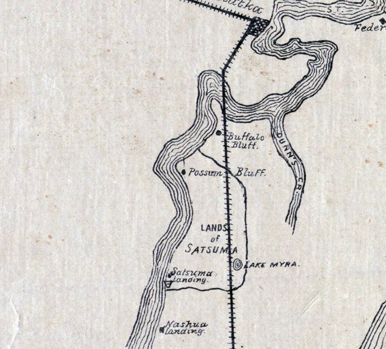 1882 Map of Satsuma Putnam County Florida Saint Johns River Etsy