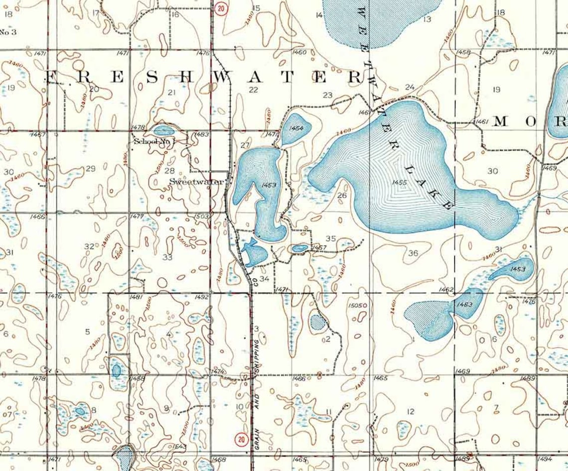 1931 Topo Map of Devils Lake North Dakota Quadrangle Etsy Sweden