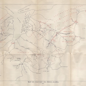 1921 Karte von Cold Bay Ölfeld, Alaska