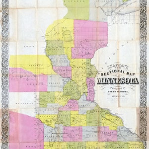 1856 Map of Minnesota