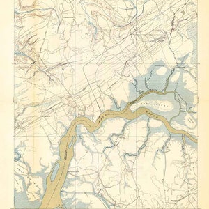 1919 Topo Map of Wando South Carolina Quadrangle