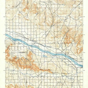 Carte topographique de 1898 Camp Clarke, Nebraska
