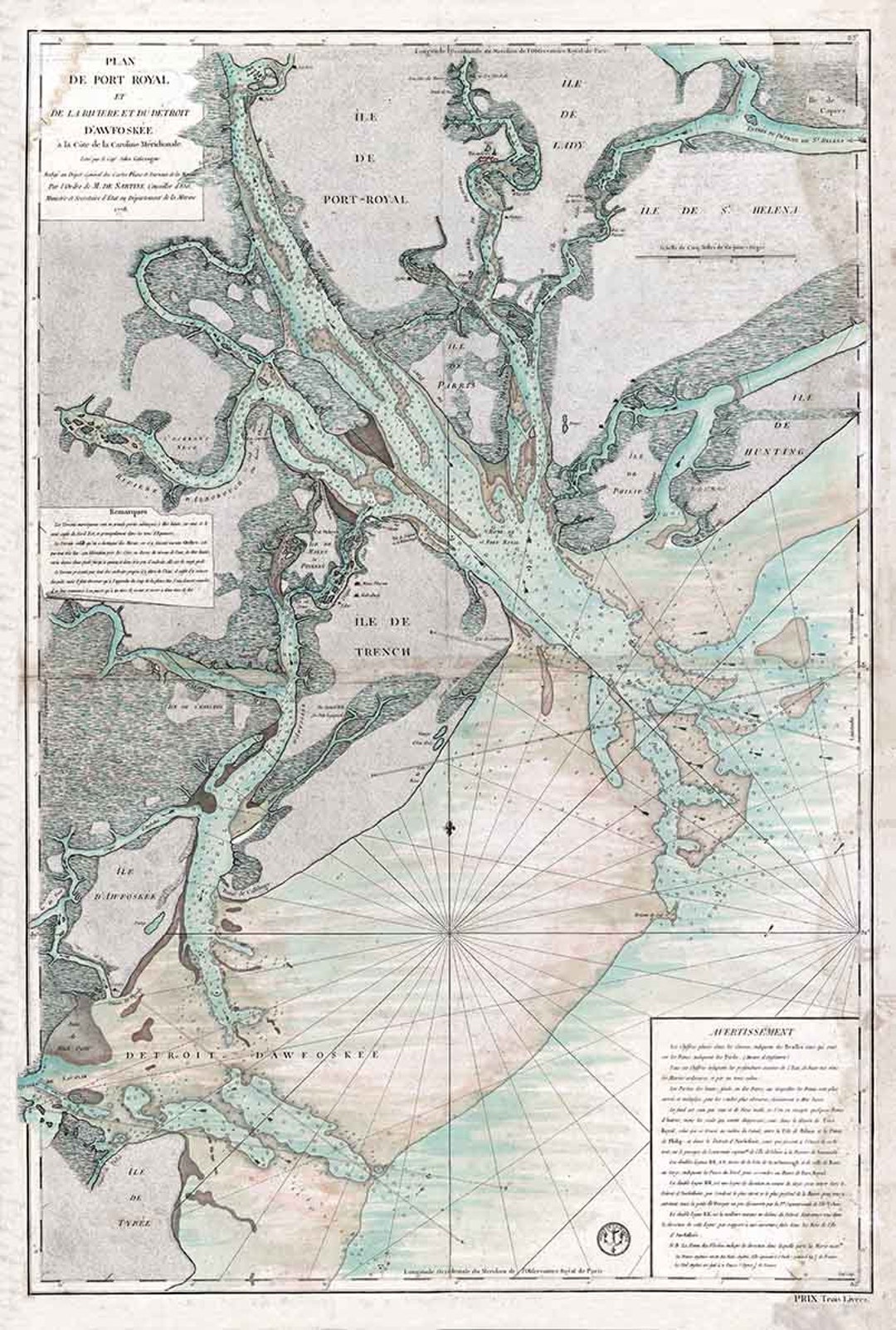 1778 Map of Port Royal Sound South Carolina Etsy