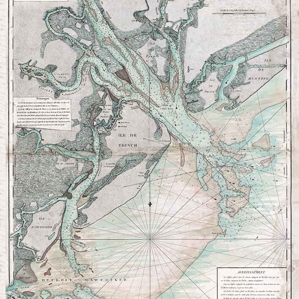 Port Royal Sound Maps Etsy Australia
