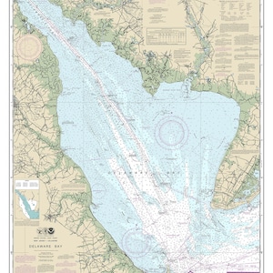 Carte marine 2018 de la baie du Delaware