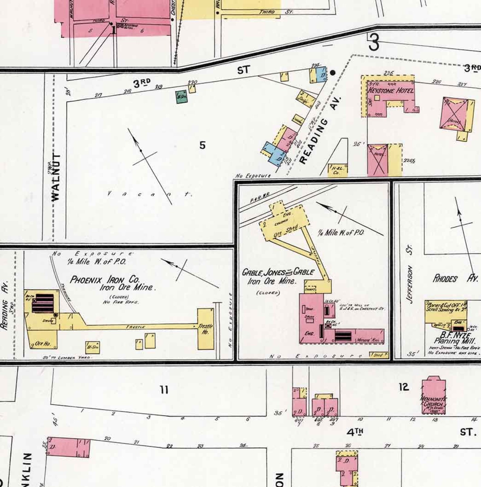 1896 Sanborn Map of Boyertown Berks County Pennsylvania Etsy