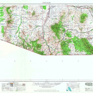 1956 Topo Karte von Nogales Arizona Coronado National Forest