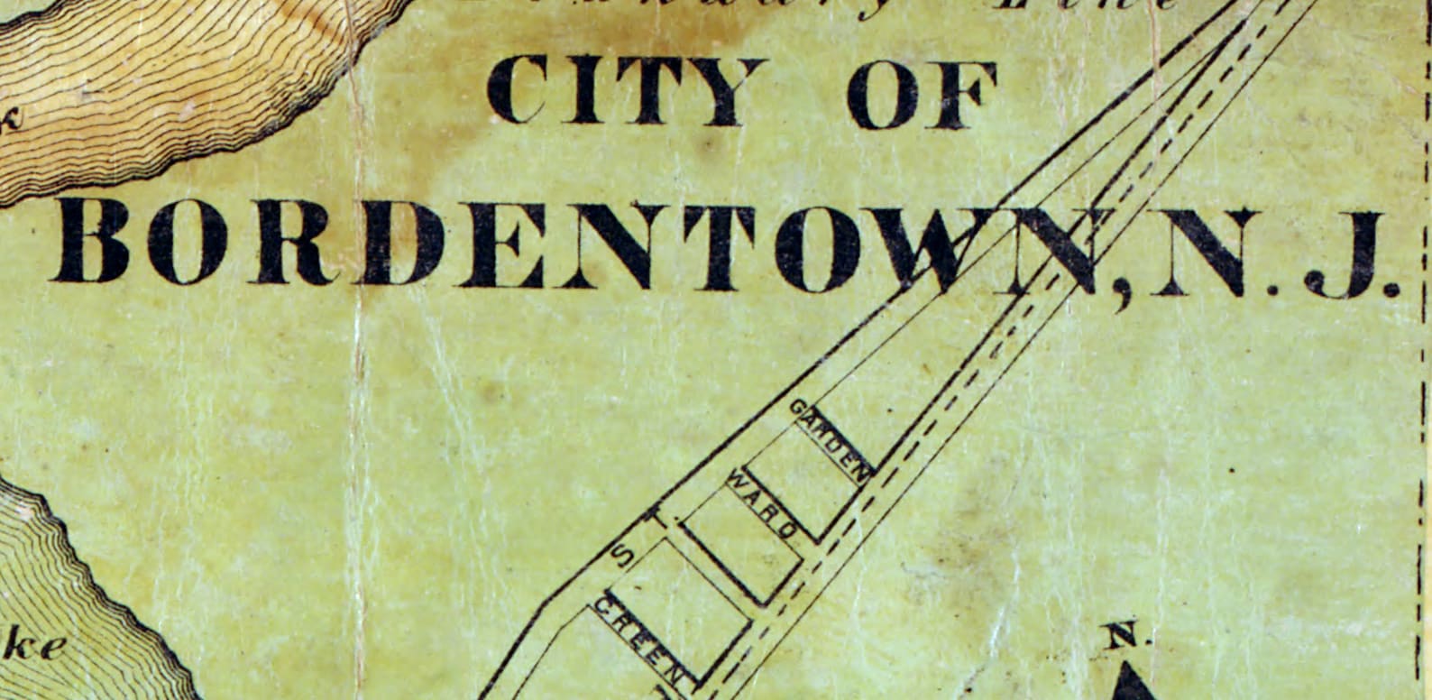 1870 Map of Bordentown New Jersey Etsy